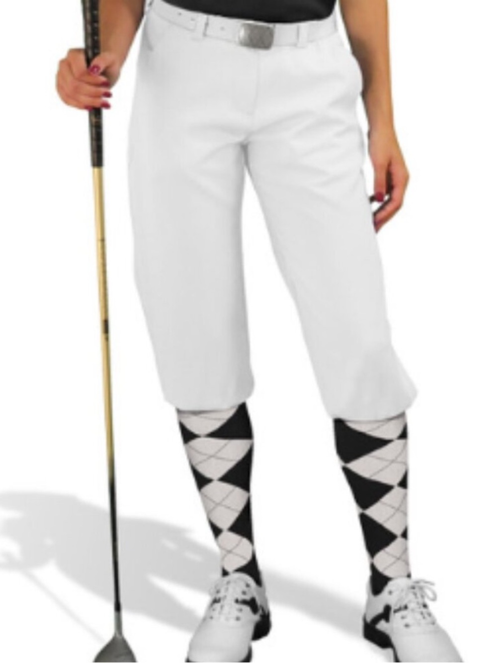 Golf Knickers Par 3 Collection White Pants